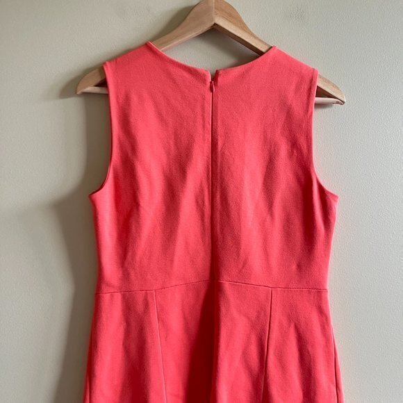 Land's End WOMEN CORAL SHEATH A-LINE SLEEVELESS MIDI DRESS SIZE 6 WORK POCKETS - Picture 7 of 8